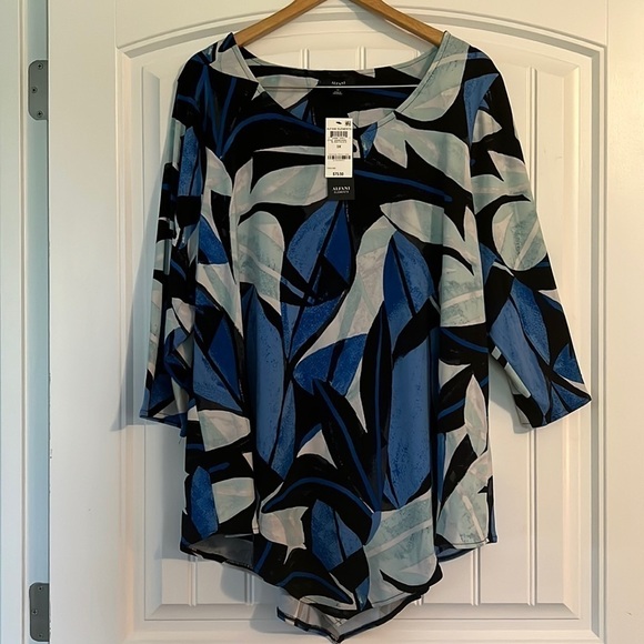 NWT Alfani Printed Point-Hem Top, Created for Macy's 3X - Picture 3 of 8